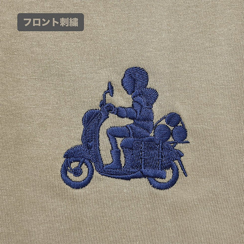 『ゆるキャン△ SEASON3』バイク志摩リン ワンポイント刺繍Tシャツ スミ L
