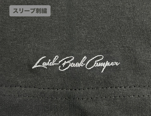 『ゆるキャン△ SEASON3』バイク志摩リン ワンポイント刺繍Tシャツ スミ L