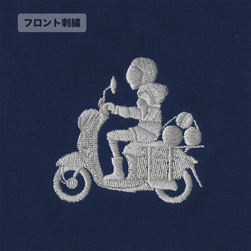 『ゆるキャン△ SEASON3』バイク志摩リン ワンポイント刺繍ポロシャツ インディゴ XL