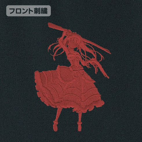 『デート・ア・ライブV』時崎狂三 ワンポイント刺繍Tシャツ ブラック XL