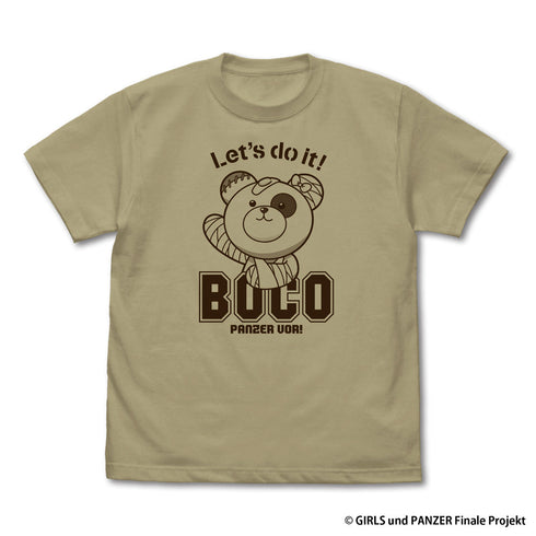 『ガールズ&パンツァー 最終章』ボコ Tシャツ サンドカーキ XL