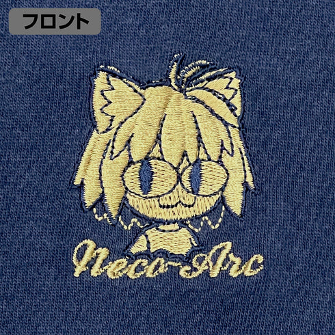『月姫 -A piece of blue glass moon-』ネコアルク ワンポイント刺繍Tシャツ ライトグレー S