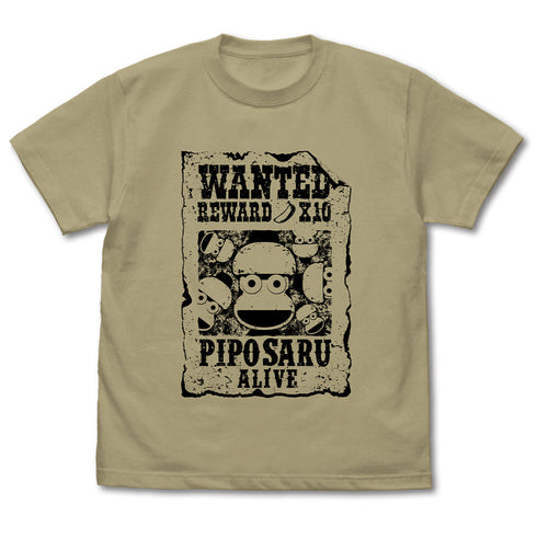 『サルゲッチュ』ピポサル WANTED Tシャツ サンドカーキ L