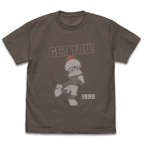 『サルゲッチュ』ピポサル GET YOU! Tシャツ チャコール S