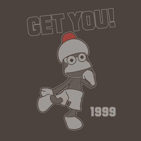 『サルゲッチュ』ピポサル GET YOU! Tシャツ チャコール S