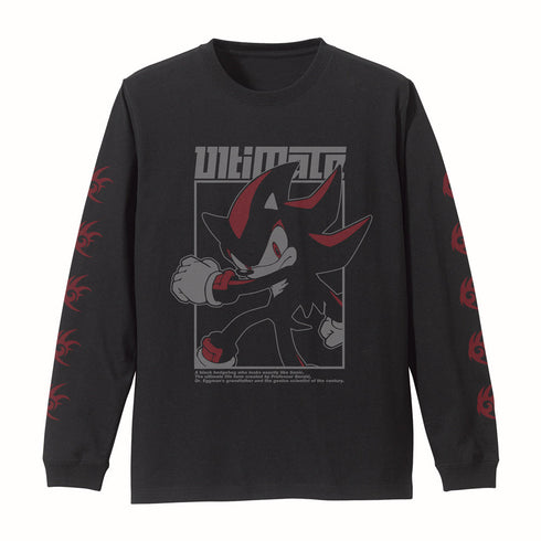 『ソニック・ザ・ヘッジホッグ』シャドウ・ザ・ヘッジホッグ 袖リブロングスリーブTシャツ ブラック M