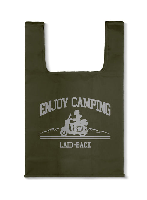 『ゆるキャン△ SEASON3』シルエットバイク志摩リン エコバッグ オリーブ