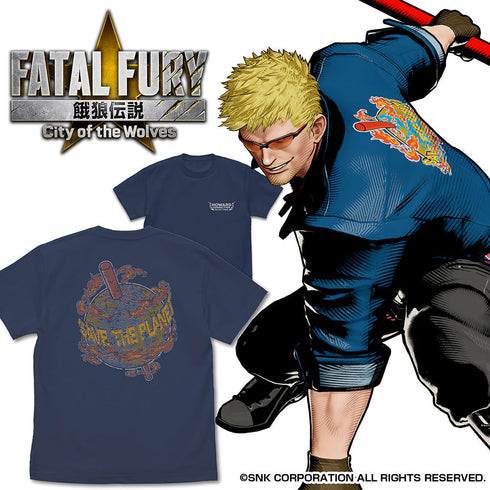 『餓狼伝説 City of the Wolves』ビリー・カーン ロゴ Tシャツ スレート M