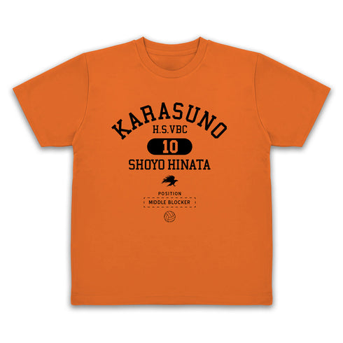 『ハイキュー!!』日向翔陽 カレッジドライTシャツ ブラック M