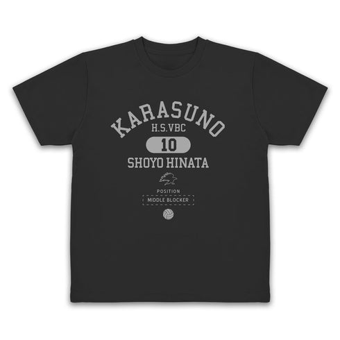 『ハイキュー!!』日向翔陽 カレッジドライTシャツ ブラック XL