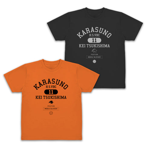 『ハイキュー!!』月島蛍 カレッジドライTシャツ ブラック S