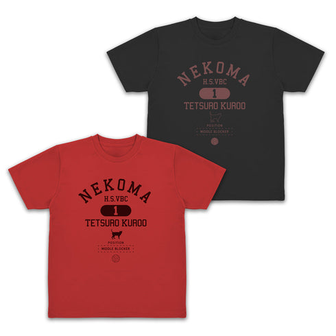 『ハイキュー!!』黒尾鉄朗 カレッジドライTシャツ レッド M