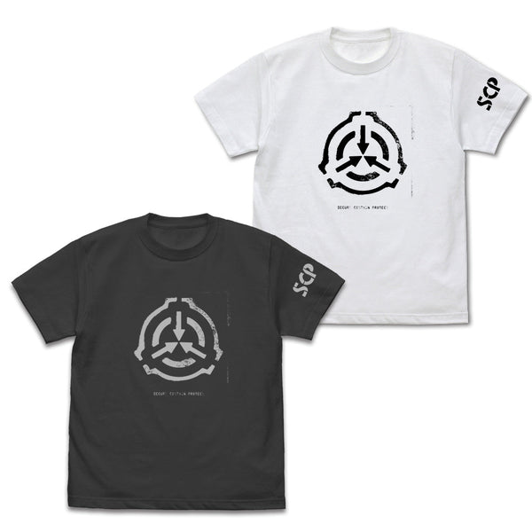 『SCP財団』ステンシルロゴ Tシャツ スミ S