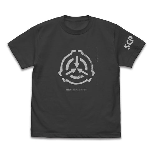 『SCP財団』ステンシルロゴ Tシャツ スミ S