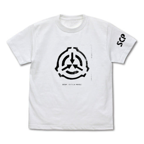 『SCP財団』ステンシルロゴ Tシャツ ホワイト XL