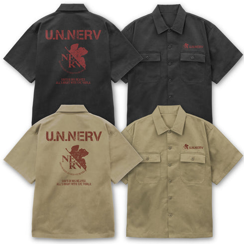 『EVANGELION』NERV ワークシャツ グレー L