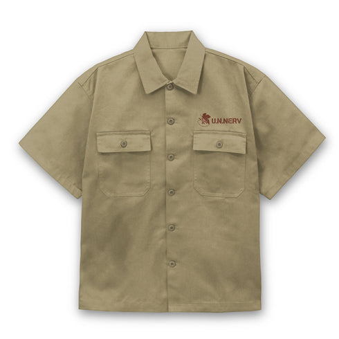 『EVANGELION』NERV ワークシャツ グレー XL