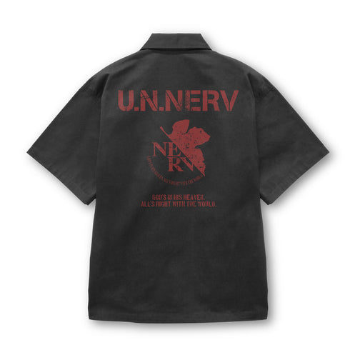 『EVANGELION』NERV ワークシャツ グレー XXL