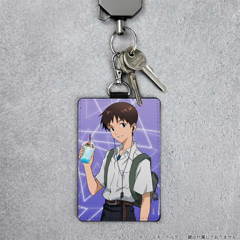 『EVANGELION』描き下ろし 碇シンジ パスケース(ナスカン付き) 制服Ver.