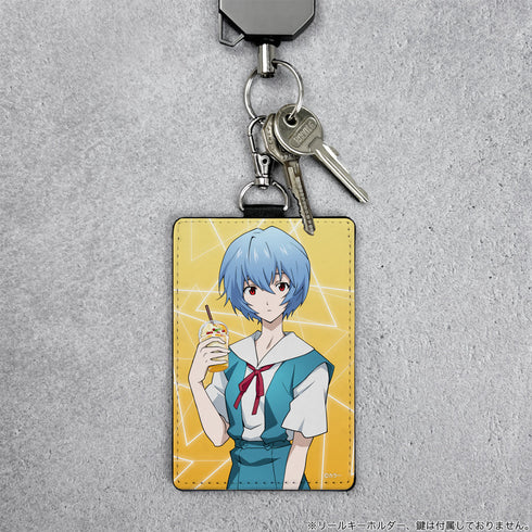 『EVANGELION』描き下ろし 綾波レイ パスケース(ナスカン付き) 制服Ver.