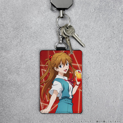 『EVANGELION』描き下ろし 式波・アスカ・ラングレー パスケース(ナスカン付き) 制服Ver.