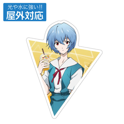 『EVANGELION』描き下ろし 綾波レイ 屋外対応ステッカー 制服Ver.