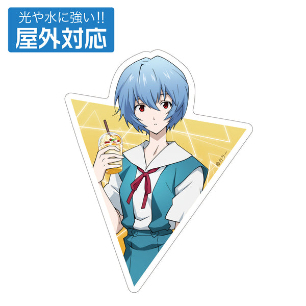 『EVANGELION』描き下ろし 綾波レイ 屋外対応ステッカー 制服Ver.