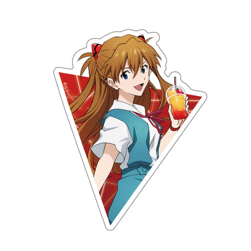 『EVANGELION』描き下ろし 式波・アスカ・ラングレー 屋外対応ステッカー 制服Ver.