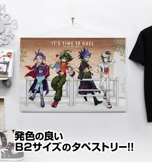 『遊☆戯☆王ARC-V』描き下ろし 遊矢&ユート&ユーゴ&ユーリ B2タペストリー オフモードの決闘者Ver.