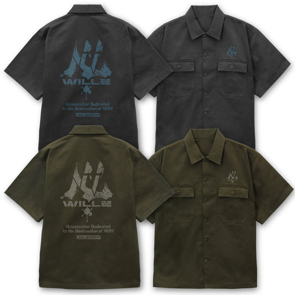 『EVANGELION』WILLE ワークシャツ モス M