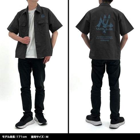 『EVANGELION』WILLE ワークシャツ モス XL