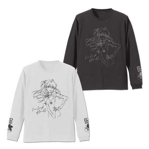 『EVANGELION』式波・アスカ・ラングレー 袖リブロングスリーブTシャツ ホワイト S