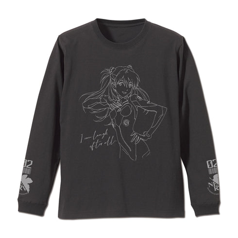 『EVANGELION』式波・アスカ・ラングレー 袖リブロングスリーブTシャツ ホワイト S