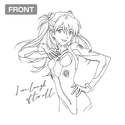 『EVANGELION』式波・アスカ・ラングレー 袖リブロングスリーブTシャツ ホワイト XL