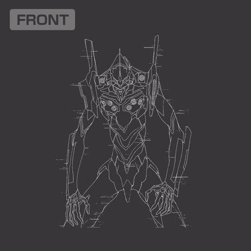 『EVANGELION』エヴァ初号機 袖リブロングスリーブTシャツ スミ S