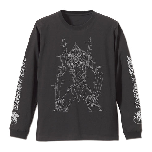 『EVANGELION』エヴァ初号機 袖リブロングスリーブTシャツ スミ M