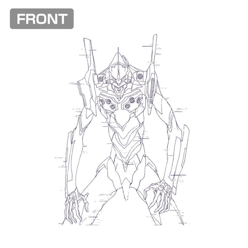 『EVANGELION』エヴァ初号機 袖リブロングスリーブTシャツ スミ M