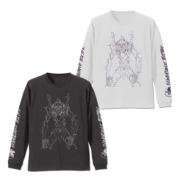 『EVANGELION』エヴァ初号機 袖リブロングスリーブTシャツ スミ XL