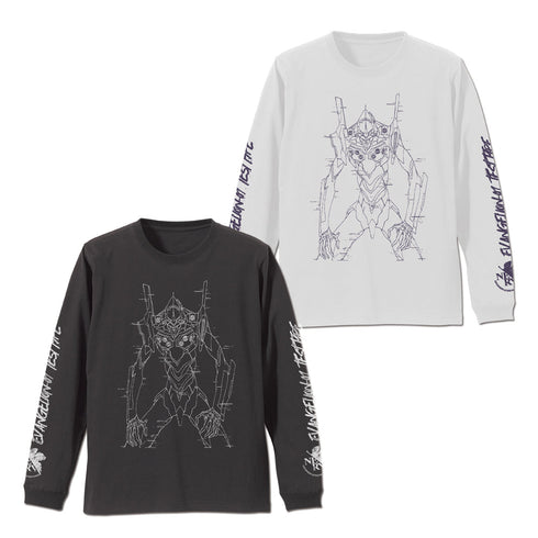 『EVANGELION』エヴァ初号機 袖リブロングスリーブTシャツ ホワイト XL