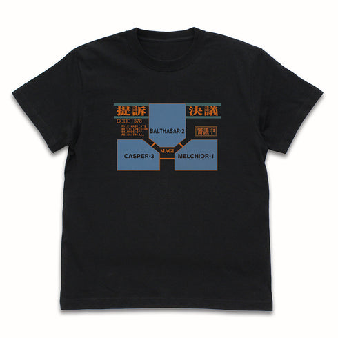 『EVANGELION』新世紀エヴァンゲリオン MAGIシステム Tシャツ ブラック M