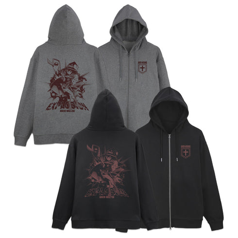 『この素晴らしい世界に祝福を!』めぐみん EXPLOSION ジップパーカー Ver.2.0 ブラック XL