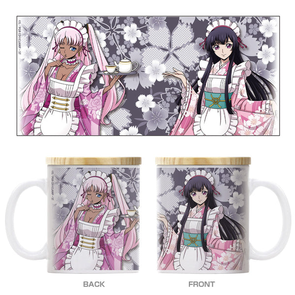 『コードギアス 奪還のロゼ』描き下ろし サクヤ&キャサリン フタ付きフルカラーマグカップ 和風メイドVer.