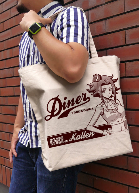 『コードギアス 反逆のルルーシュ』描き下ろし 紅月カレン ラージトート アメリカンダイナーVer. ナチュラル