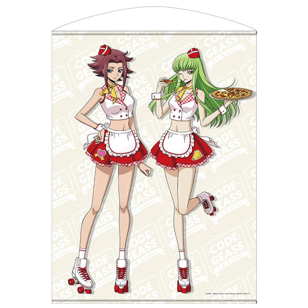 『コードギアス 反逆のルルーシュ』描き下ろし C.C.&カレン 100cmタペストリー アメリカンダイナーVer.