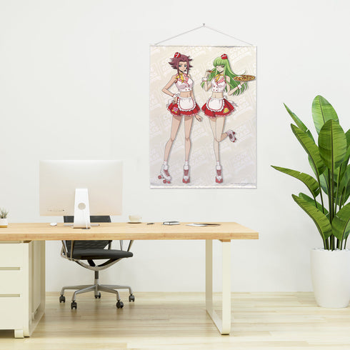 『コードギアス 反逆のルルーシュ』描き下ろし C.C.&カレン 100cmタペストリー アメリカンダイナーVer.