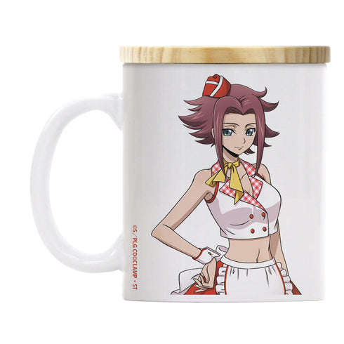 『コードギアス 反逆のルルーシュ』描き下ろし C.C.&カレン フタ付きフルカラーマグカップ アメリカンダイナーVer.