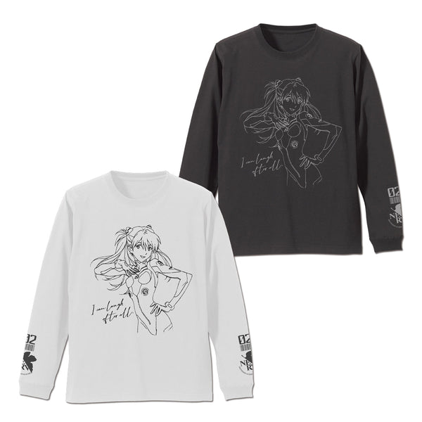 『EVANGELION』式波・アスカ・ラングレー 袖リブロングスリーブTシャツ スミ S