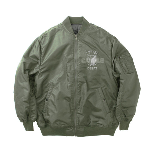 『進撃の巨人』調査兵団 MA-1ジャケット Ver.2.0 モス M