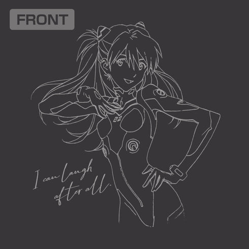 『EVANGELION』式波・アスカ・ラングレー 袖リブロングスリーブTシャツ スミ XL