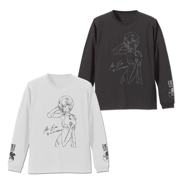 『EVANGELION』綾波レイ 袖リブロングスリーブTシャツ スミ L